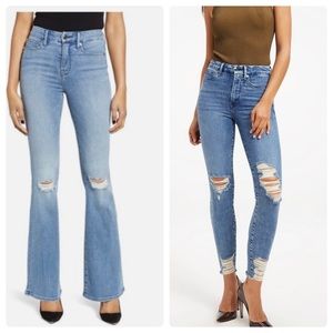 2 pairs of GOOD AMERICAN (GOOD LEGS AND GOOD FLARE) . In excellent condition .